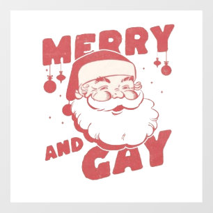 Vrolijke en Gay Grappige Kerstmis LGBTQ Proud Raamsticker