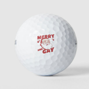 Vrolijke en Gay Grappige Kerstmis LGBTQ Trots Golfballen