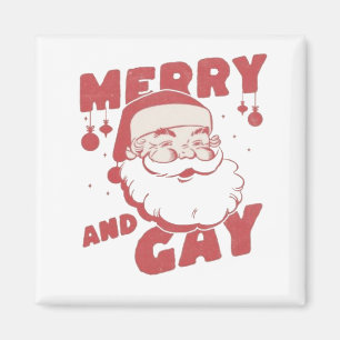 Vrolijke en Gay Grappige Kerstmis LGBTQ Trots Magneet
