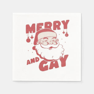 Vrolijke en Gay Grappige Kerstmis LGBTQ Trots Servet
