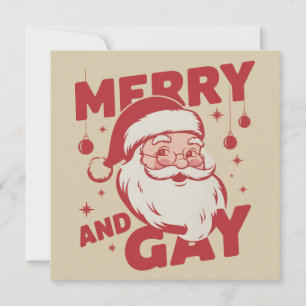 Vrolijke En Gay Santa Lgbtq Kerstmis Ho Ho Homo Vi Feestdagenkaart