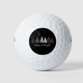 Vrolijke en heldere bomen Kerstvakantie Winter Golfballen (Voorkant)