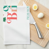 Vrolijke en heldere dennenboom sneeuwvlokken theedoek (Quarter Fold)