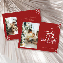 vrolijke en heldere familiefoto kerstkaart
