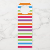 Vrolijke en heldere feestelijke kerst gepersonalis flessenhanger (Achterkant)