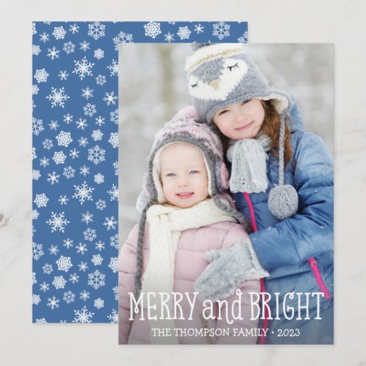 Vrolijke en heldere foto Kerst Kaarten (Voorkant / Achterkant)