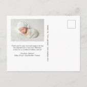 Vrolijke en heldere foto Kerstgeboorte Aankondigingskaart (Achterkant)