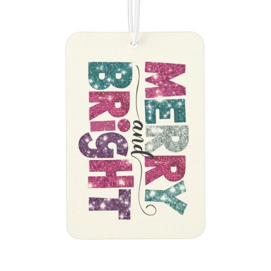 Vrolijke en heldere glittertekst luchtverfrisser (Achterkant)