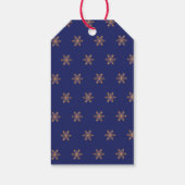 Vrolijke en heldere kerst familie gouden vakantie cadeaulabel (Achterkant)