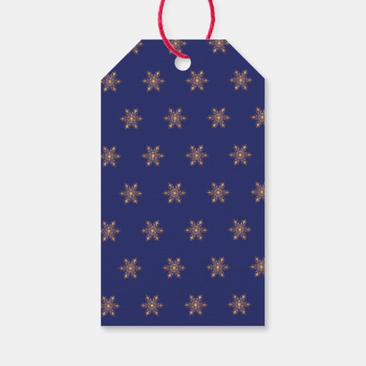 Vrolijke en heldere kerst familie gouden vakantie cadeaulabel (Achterkant)