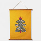 Vrolijke en heldere kerstboom hangend wandkleed (Voorkant)