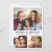 Vrolijke en heldere kerstfoto feestdagenkaart (Voorkant)