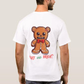 Vrolijke en heldere kerstkoekjes t-shirt (Achterkant)