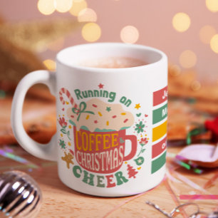 Vrolijke en heldere kerstkoffie koffiemok