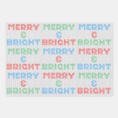 Vrolijke en heldere kersttrui inpakpapier vel (Voorkant 3)