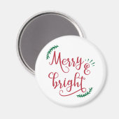 vrolijke en heldere Kerstvakantie Magneet (Voorkant / Achterkant)
