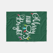 vrolijke en heldere kerstverlichting fleece deken (Voorkant (Horizontaal))