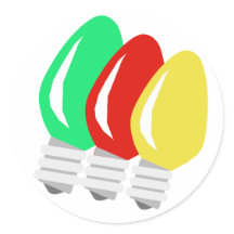 Vrolijke en heldere kerstverlichting Stickers