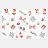 Vrolijke en heldere kerstversieringen inpakpapier vel (Voorkant 2)