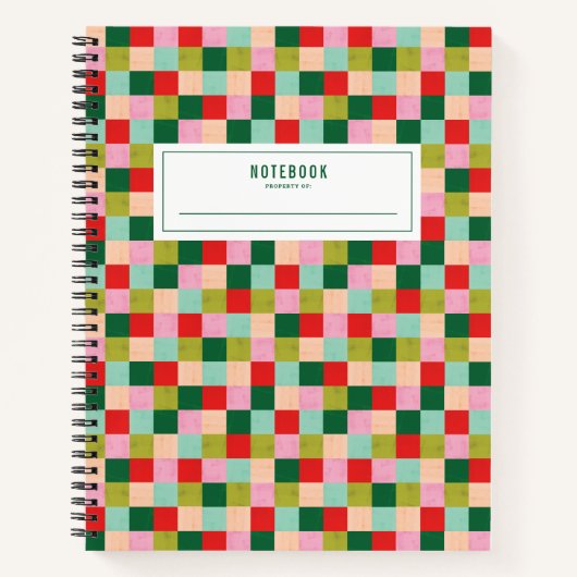 Vrolijke en heldere kleurblokken notitieboek (Voorkant)