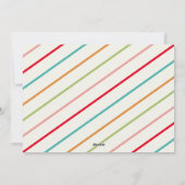 Vrolijke en heldere kleurrijke retro vibes kerst feestdagenkaart (Achterkant)