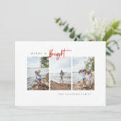 Vrolijke en heldere moderne minimalistische foto feestdagenkaart (Staand voorkant)
