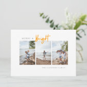 Vrolijke en heldere moderne minimalistische foto feestdagenkaart (Staand voorkant)