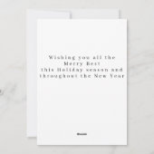 Vrolijke en heldere ornamenten met naam en jaar feestdagenkaart (Achterkant)