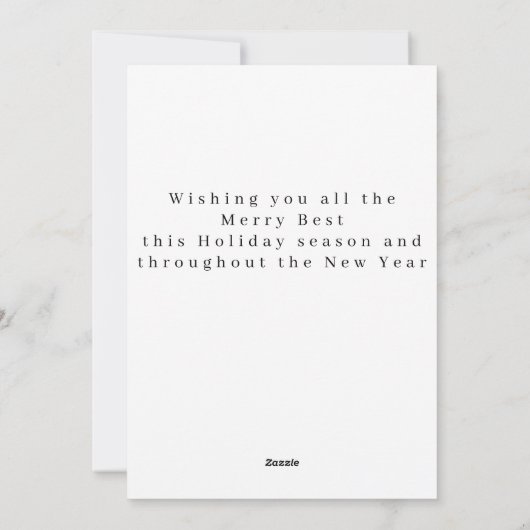 Vrolijke en heldere ornamenten met naam en jaar feestdagenkaart (Achterkant)