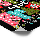 Vrolijke en heldere preppy coquette strik Kerstmis Poster (Hoek)