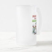 Vrolijke en heldere Sneeuwman Matglas Bierpul (Voorkant rechts)