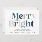 Vrolijke en heldere typografie Business Christmas Feestdagenkaart (Voorkant)