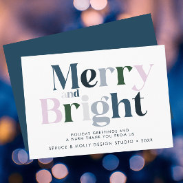 Vrolijke en heldere typografie Business Christmas Feestdagenkaart