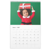 Vrolijke en heldere typografie Kerstfoto Kalender (Mar 2027)