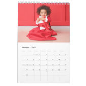 Vrolijke en heldere typografie Kerstfoto Kalender (Feb 2027)