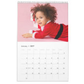 Vrolijke en heldere typografie Kerstfoto Kalender (Jan 2027)