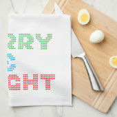 Vrolijke en heldere typografie Kerstmis Theedoek (Quarter Fold)