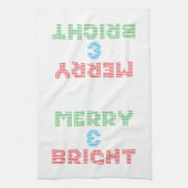 Vrolijke en heldere typografie Kerstmis Theedoek (Verticaal)