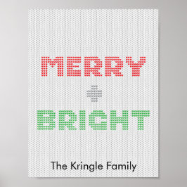 Vrolijke en heldere typografie Kersttrui Poster