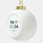 Vrolijke en heldere typografie Modern Keramische Bal Ornament (Rechts)