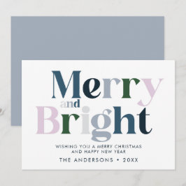 Vrolijke en heldere typografie Modern Kerstmis Feestdagenkaart