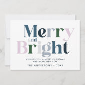 Vrolijke en heldere typografie Modern Kerstmis Feestdagenkaart (Voorkant)