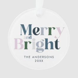 Vrolijke en heldere typografie Modern Kerstmis Ornament