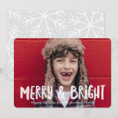 vrolijke en heldere vakantie fotokaart feestdagenkaart (Voorkant / Achterkant)