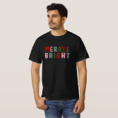 Vrolijke en heldere vrouwen Vrolijk kerstfeest T-shirt (Voorkant volledig)