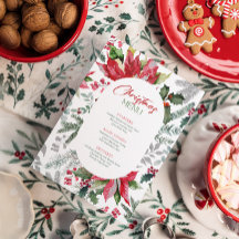 Vrolijke en heldere Waterverf kerstbotanicals