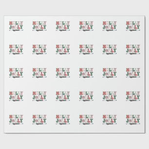 Vrolijke en Hygiënist tandarts Kerstman Cadeaupapier