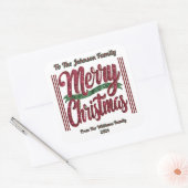 Vrolijke en kleurrijke kerstsfeer! vierkante sticker (Envelop)