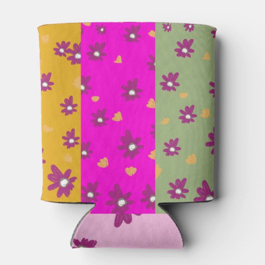 Vrolijke en kleurrijke koelbox blikjeskoeler (Achterkant)