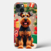 Vrolijke en levendige Airedale Terrier hond Case-Mate iPhone Case (Achterkant)